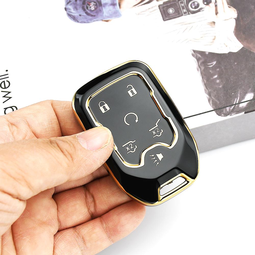 6 Buttons Tpu Auto Remote Shell Fob Bag For Chevrolet Silverado Terrain Acadia Gmc Sierra 1500 2500Hd 3500Hd Car Key Case Cover