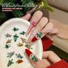 18/50 Pièces Charms Arbre de Noël Créatifs Or Argent Résine Charms Ongles Résine Décorations Art des Ongles Stéréo Accessoires Ongles DIY