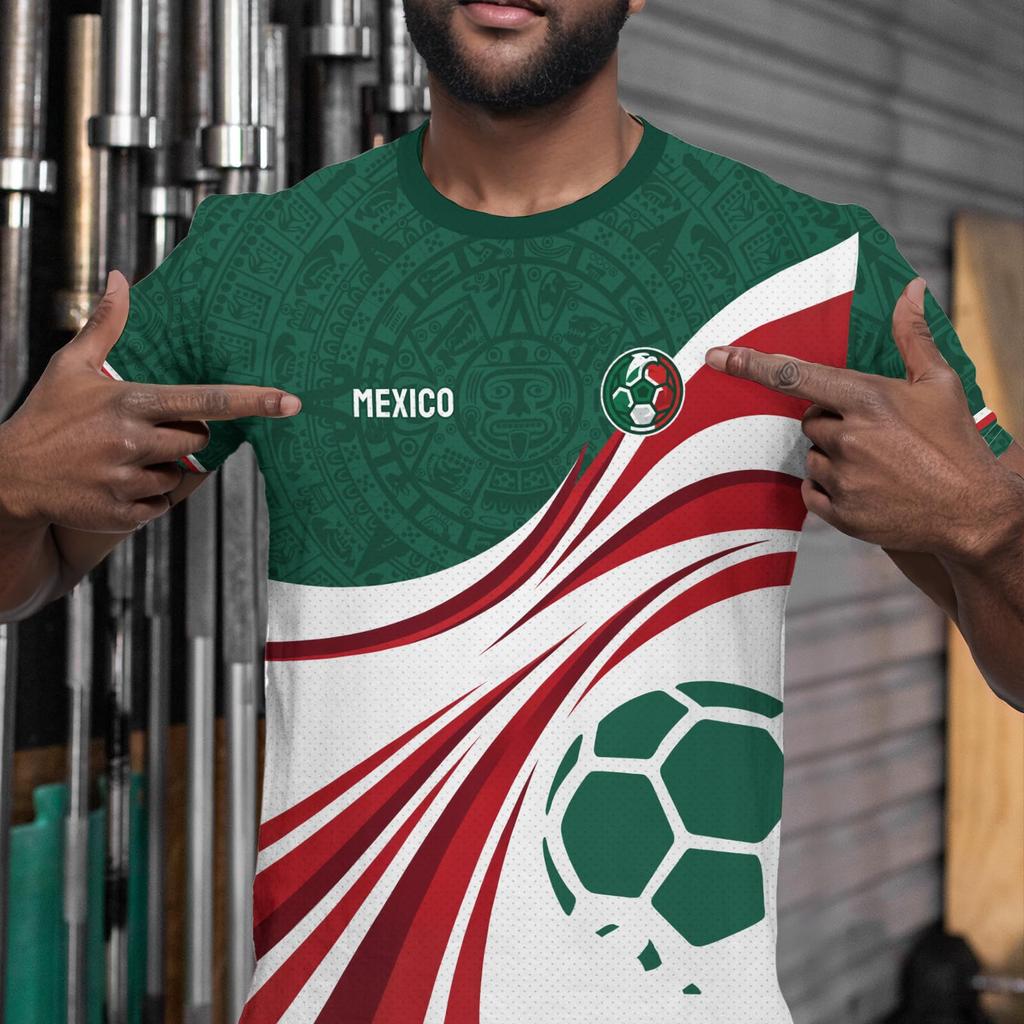 Unisex International Soccer Fan Retro Street Style Jersey Lightweight Breathable Fabric Crew Neck Short Sleeve Shirt for Outdoor Activities