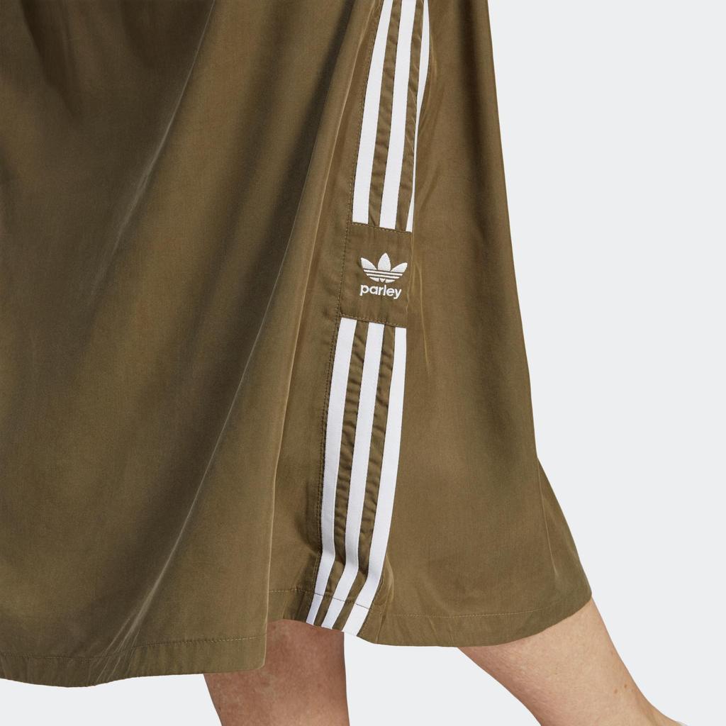 adidas Originals Logo Trifoglio Stampa Sport Gonna Casual Media Lunghezza Donna Gonna A Strati Verde Oliva IC5360
