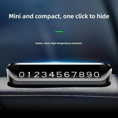 Simple Car Temporary Parking Card Phone Number Car Phone Holder Luminous Telephone Number Plate Car Park Car-styling Accessories