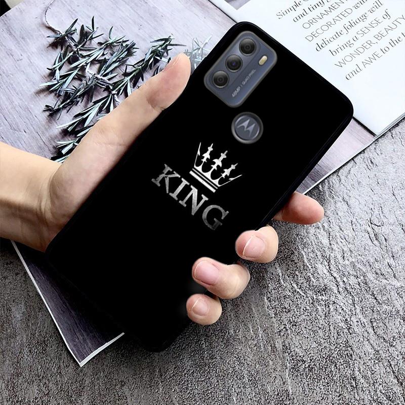 Capa de celular Queen King para Moto G84 G23 G24 G31 G32 G41 G51 G52 G53 G54 G71 G82 G42 G62 G200 G Play G Stylus