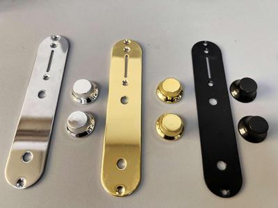 TL Electric Guitar Control Plate with Volume Knob - Silver, Black, Gold