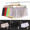 Men Sexy Seamless Underwear Ultra-Thin Transparent Boxer Mesh Panties Shorts