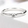 Xiaomi Huitan Single Cubic Zirconia Proposal Ring for Women Bridal Wedding Band Trendy Simple Style Engagement Accessories Jewelry