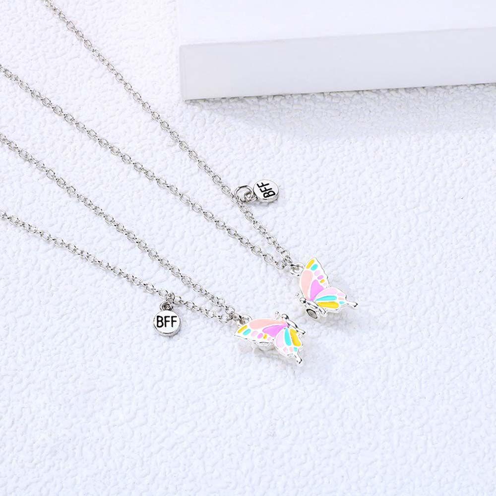 Day Temperament Butterfly Pendant Choker Women's Jewelry Magnetic Necklaces Couple Clavicle Chain