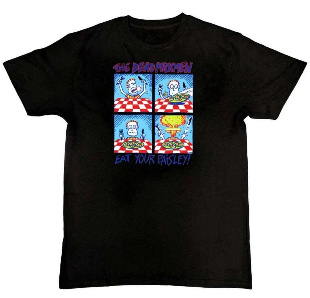 The Dead Milkmen Band Eat Your Paisley Graphic Print T-Shirt S M L XL 2 3 4 XL XXXL