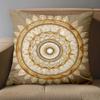 1 Pieces Brown Mandala Patterned Decorative Throw Pillows Polyester pillowcase, sofa decorative cushion cov Headboard Pillow