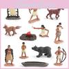 Indian Warrior Pvc Figurine Collection With Animal Figures For Display And Gift