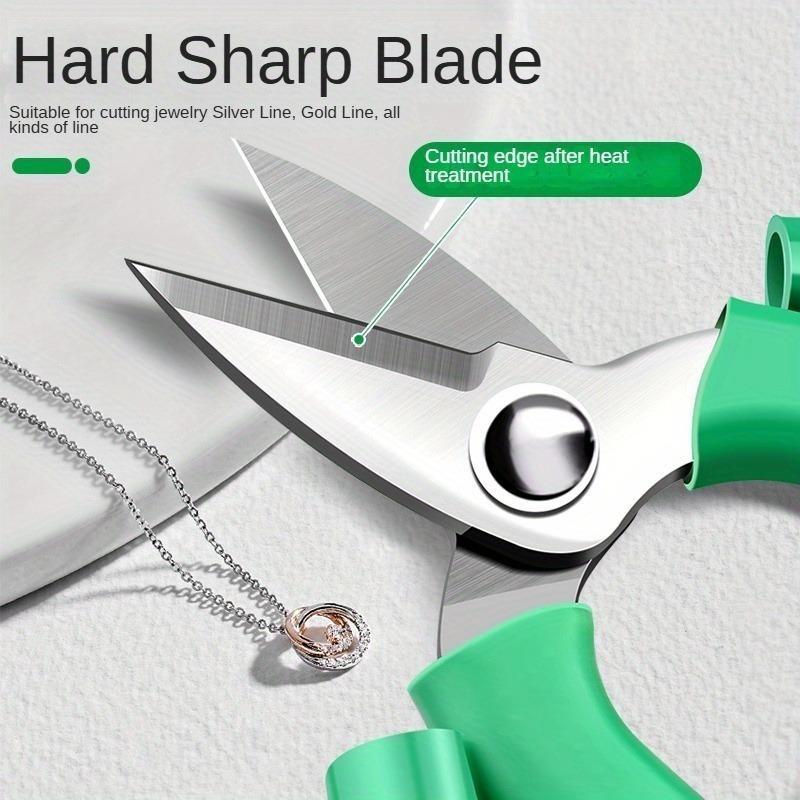 1Pc Professional Golden And Silver Jewelry Scissors with Reinforced Rivets And Heat-Treated Cutting Edge - Industrial Carbon Steel
