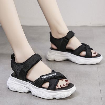 Sports Sandals Women's Summer New Breathable Muffin Platform Casual Sandals Foreign Trade Velcro Sandals Women