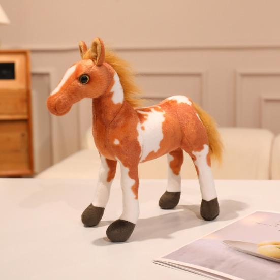 Horse Plush Doll Cute Foal Shape Stuffed Animal Soft Pony Plush Toy Skin-Friendly Comfortable Birthday