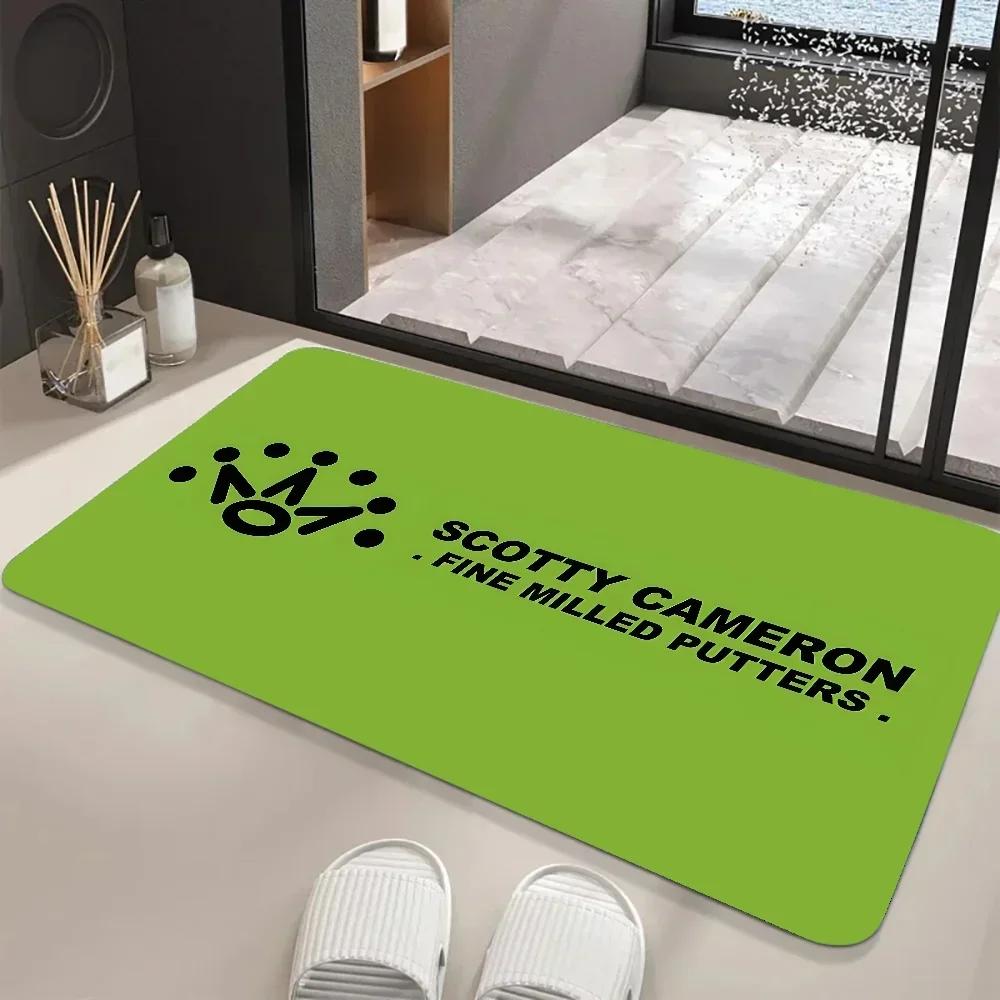

Scotty Camerons Flag Floor Mat Graphic Printed Flannel Doormats for Home Entrance Living Room Bathroom Kitchen Decor 30x40cm Diatom