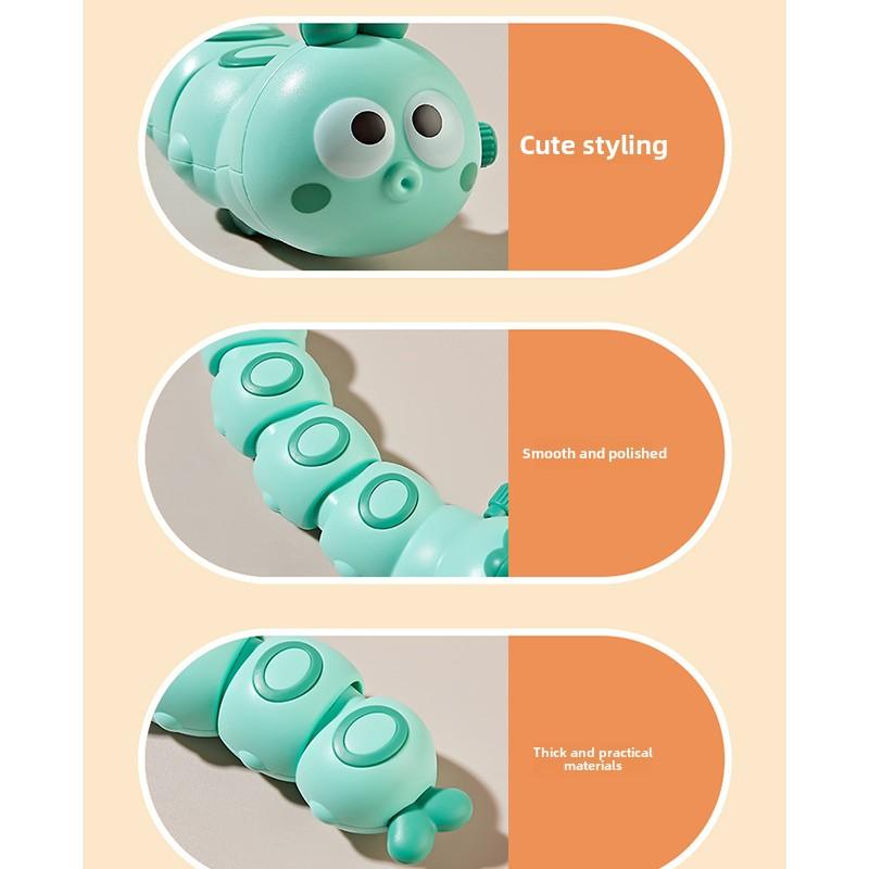 Ovly Cute Clockwork Wobbly Caterpillar Wind Up Toy Cartoon Kawaii Little Bug Decompress Anti-stress Fidget Baby Learning Toys Gifts