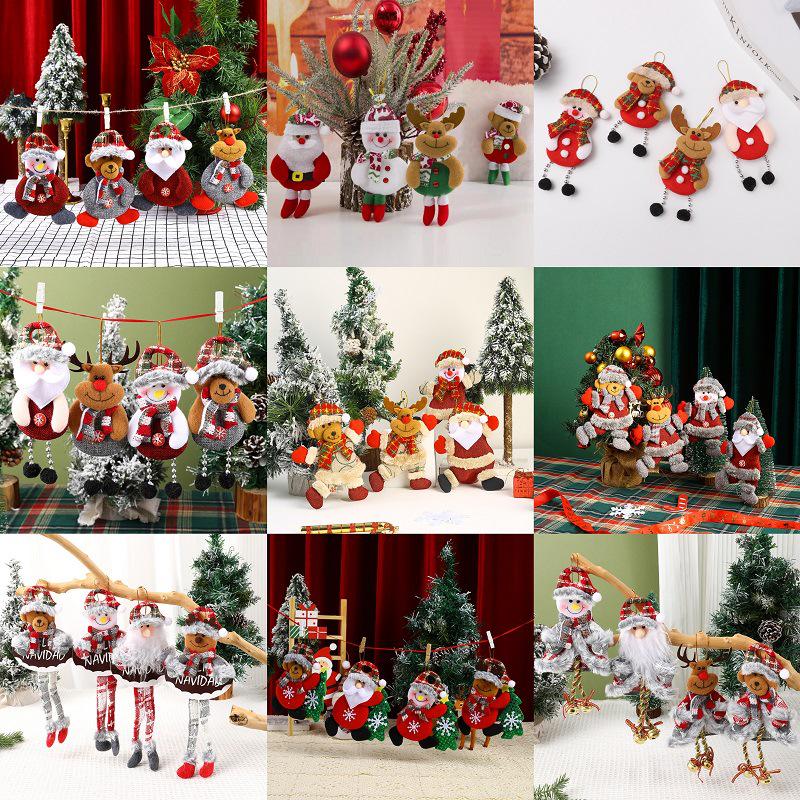 Santa Claus Fabric Doll Ornaments - Christmas Tree Decorations & Small Gift Pendants