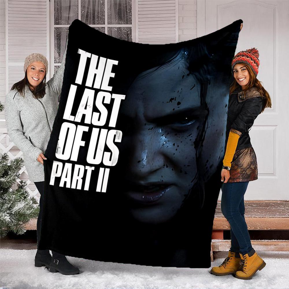 1pc The Last of Us Part Outdoor Flannel Blanket, Cozy & Warm Soft Te Playful Design, Napping Camping,
