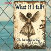 Vintage Angel Metal Wall Art Sign  What If I Fall Oh But What If You Fly Inspirational Quote Decor for Home Bedroom