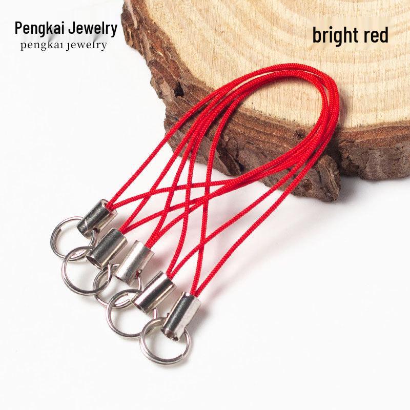 100 Colorful Double Loop Mobile Phone Lanyards - Doll Polyester Pendant Ropes for DIY Jewelry and Handmade Projects