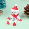 1Pc 3D Printed Joint Movable Christmas Doll - Santa Snowman Elk Creative Ornament Toy for Holiday Xmas Decor Gift