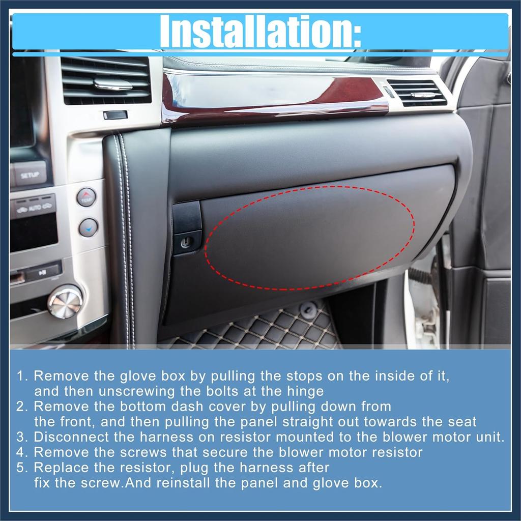 HVAC Heater Blower Motor Resistor Temp Control Regulator Module Fit for Chevy Suburban 2500 2007-2013 No.84178783/13501703/13503201 - Pack of 1