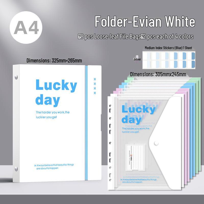 A4 Loose-Leaf File Bag for Documents and Test Papers