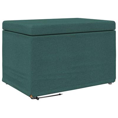 Stool Dark Green 61 X 41 X 40 Cm Fabric and Particleboard