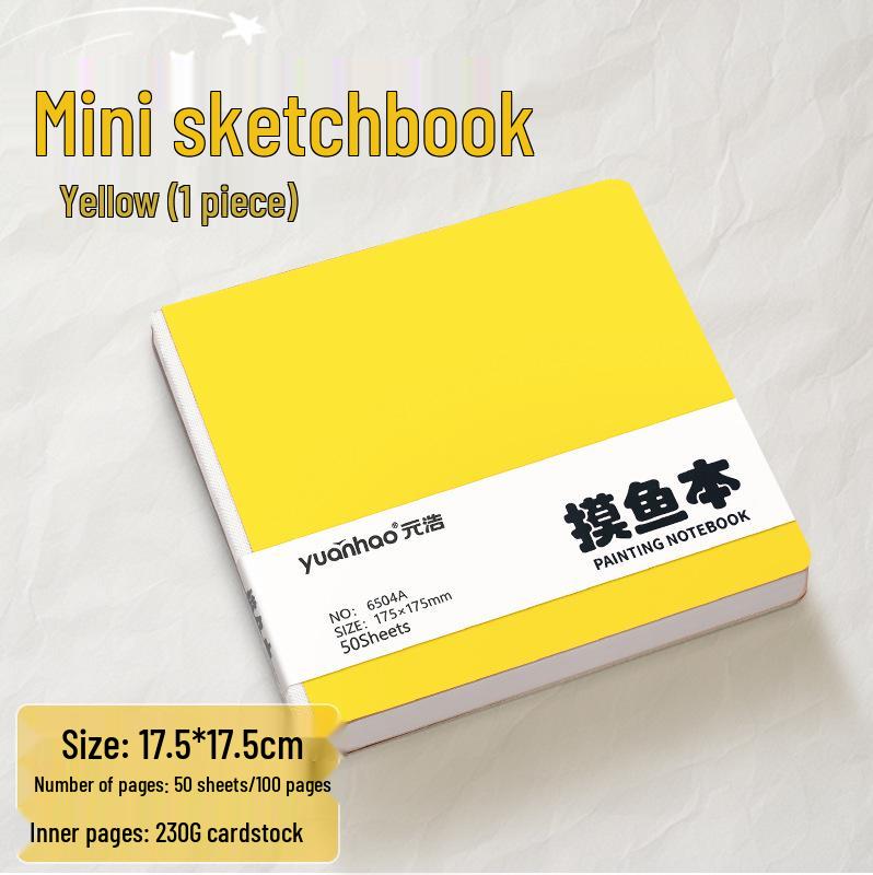 Yuan Hao Tragbares Fischfang-Skizzenbuch: Quadratisches leeres Zeichenbuch