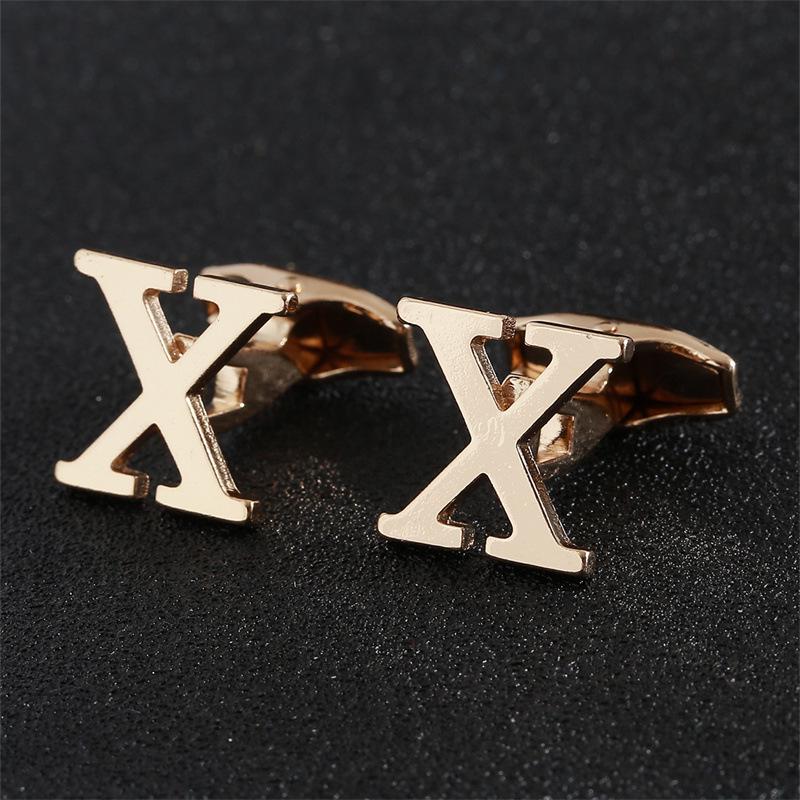 Exklusive goldene Alphabet Manschettenknöpfe für Herren - Elegantes Design für französische Hemden
