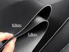 Thick synthetic leather fabric 92 x 43cm (black, 1.5mm thick)