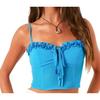 Missy Empire Womens/Ladies Strappy Frill Fitted Corset Top