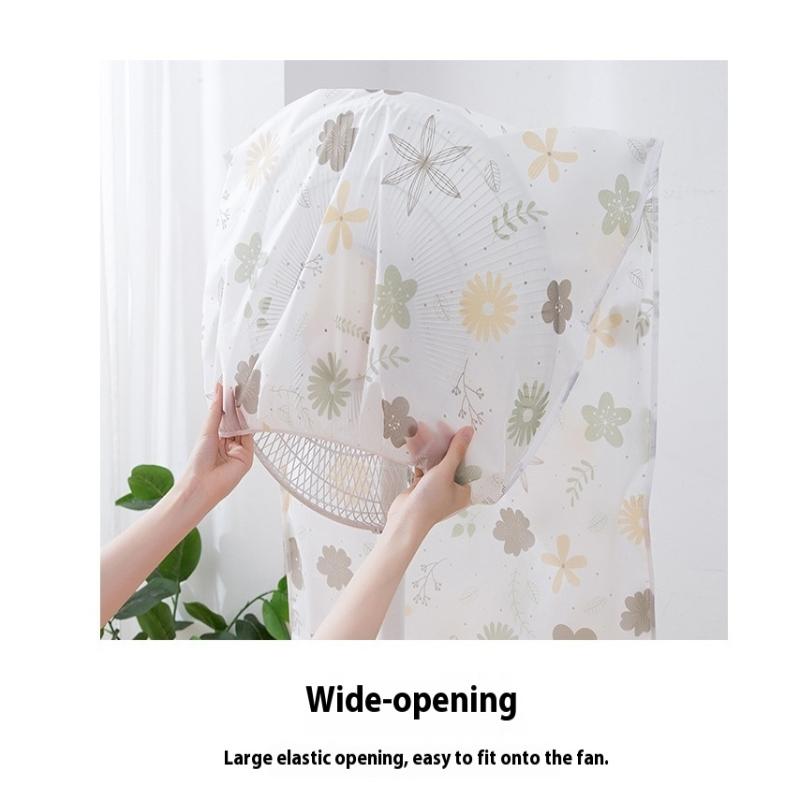 Fan Guard Dust Cover Standing Round Floor Fan Electrical Appliances Protection Peva Fan Cover Reusable Suitable For Home Storage