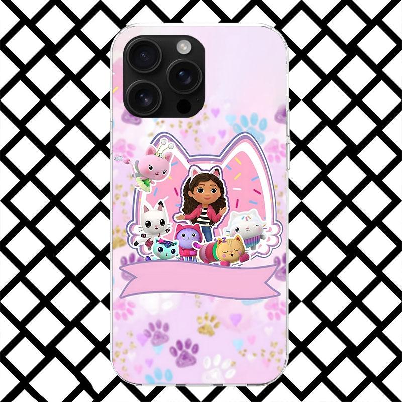 Cartoon Gabby's Puppenhaus Handyhülle für iPhone 17 Air 16 16E 15 14 Plus 13 Mini 12 11 Pro Max 7 8 + SE 2020 Weiche Hülle Fundas 17