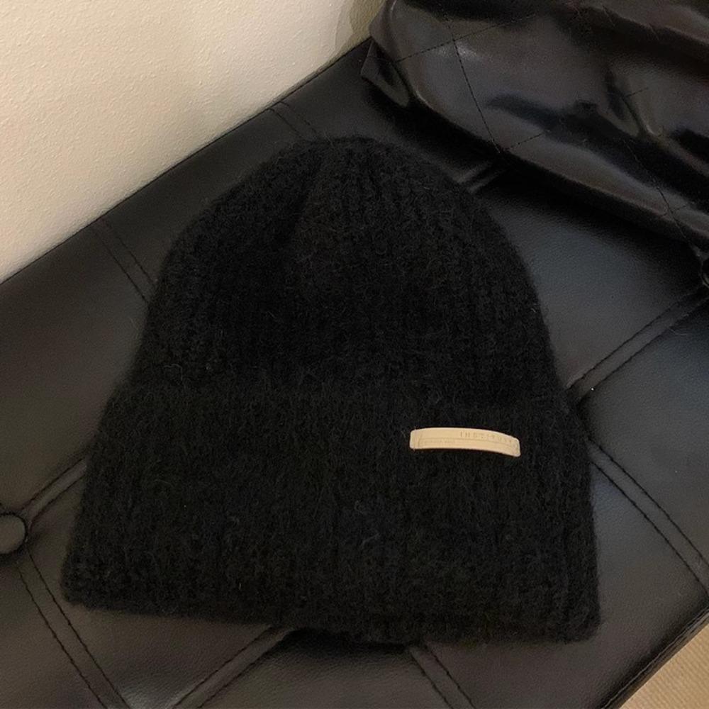 Ear Protection Wool Hat Solid Color Outdoor Hats New Knitted Cap  Winter