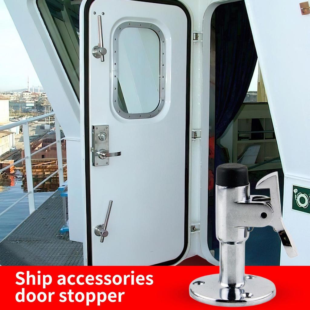 Door Stoppers Magnesium Alloy Windproof Hardware 2.7in Magnesium Alloy Marine Door Stopper For Fence Wall Cruise Ship Hotel