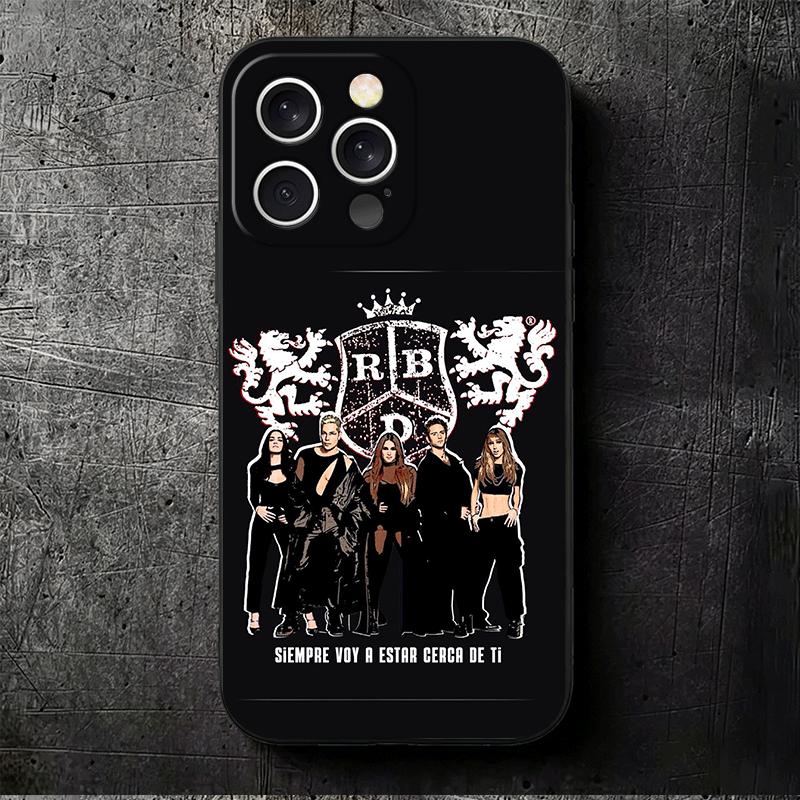 F-Fashion RBD R-Rebelde Soft Phone Case for iPhone 16 16E 17 Air 15 Pro Max 14 Plus 13 Mini 11 12 7 Black Cover Back Shell