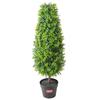 VEVOR Artificial Boxwood Topiary Tree, 36 inch Tall (2 Pieces), Faux Topiary Trees, Green Faux Plant w/ Extra Leaves & Pot & Small Decoration