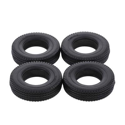 Pneus de Borracha para Carro Reboque Goolsky (4 PCS) para Caminhão Trator Tamiya RC Climber Trailer Escala 114