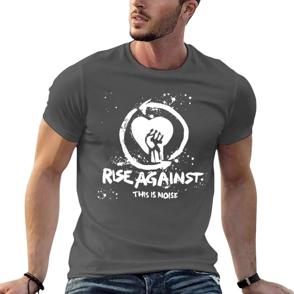New Rise Against Band Music Punk Rock T-Shirt Man Clothes Boys T Shirts Funny T Shirts Slim Fit T Shirts for Men