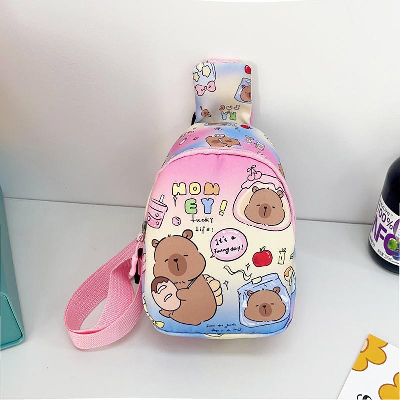 Cute Cartoon Children's Backpack: Trendy Casual Small Bag for Kindergarten Girls - Crossbody or Chest Style