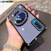 KEYSION Luxury Glitter Jewelled Magnetic Phone Case for Samsung Galaxy A50 A50S A30S Makeup Mirror Stand Shockproof Back Cover