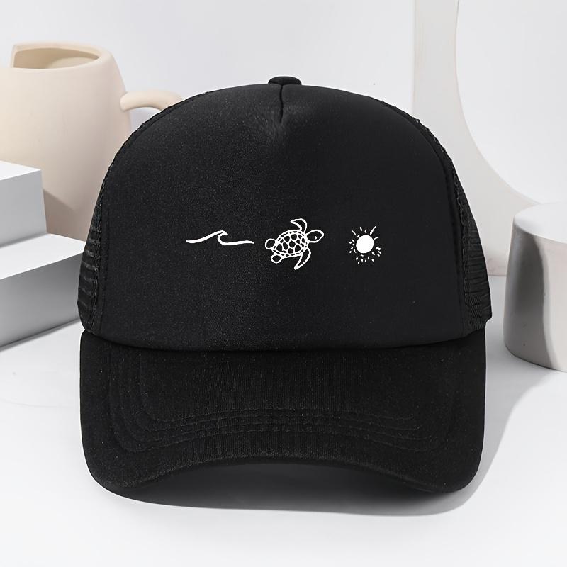

Male and female turtle patterned baseball caps for spring and summer shade, outdoor activities, fishing чорний