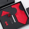 Tie Bow Tie Six-Piece Tie Men'S Dress Business Korean Edition Blue Black Red 8Cm Wedding Groom Tie