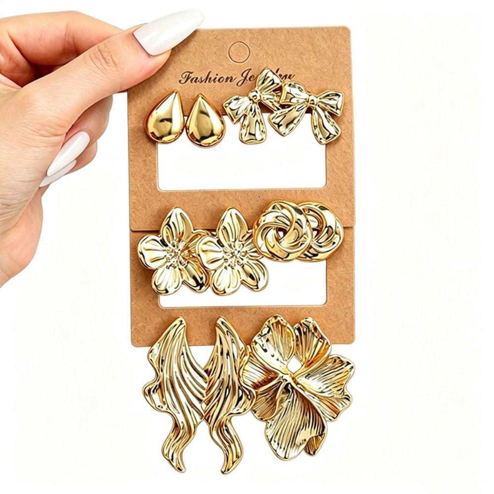 Starfish Shell Fashion Earring Set Ocean Inspired Stud Earrings Charm Earring Set Women Daily Wear
