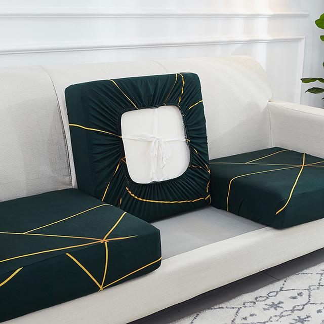 Printing Sofa Seat Cushion Cover For Furniture Elastic Protector Covers Pets Washable Removable Livingroom Sofas Cushion Case