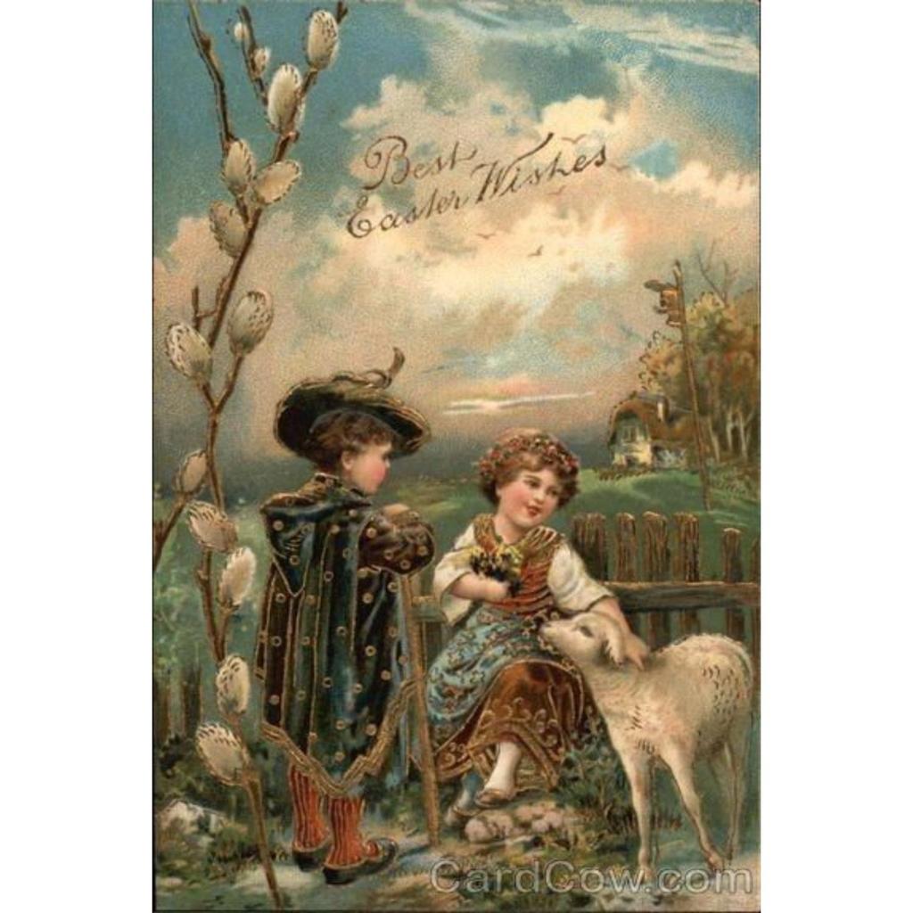 Easter Metal Wall Art Decor Vintage Cartoon Bunny Rabbit Rustic Tin Sign Home