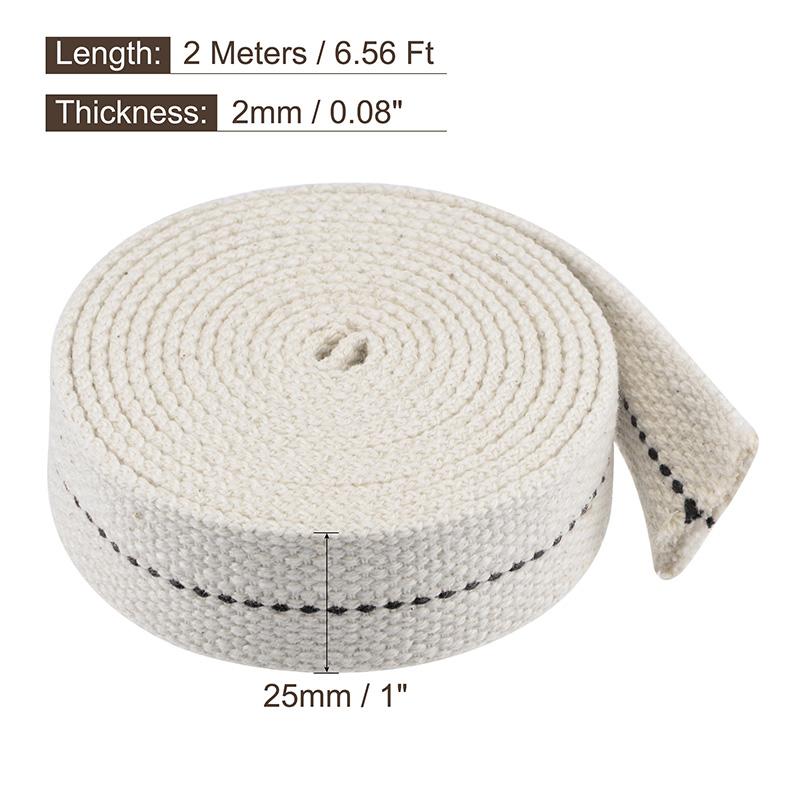2 Metry Knot do Lampy Naftowej Pleciony Bawełniany Knot Płaski Bawełniany Rdzeń Knotu do Lamp Olejowych Do Oświetlenia Lampy Naftowej Produkcji Latarni