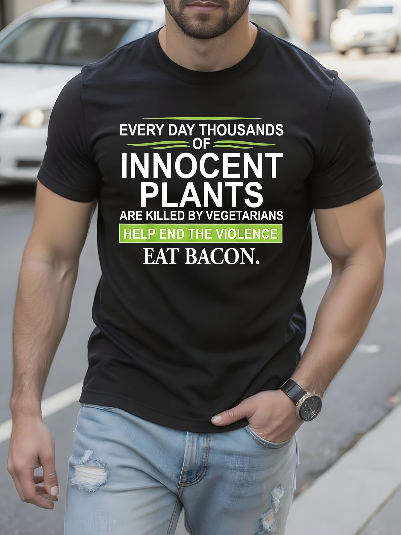 Funny Vegetarian Pun Shirt Everyday Thousands of Innocent... XXXXL