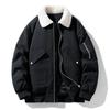 Herren Fleec Warm Winter Steppjacke Gepolstert Freizeitmann Dicke Winterjacke für Herren Hohe Qualität Luxus Polsterung Herrenbekleidung
