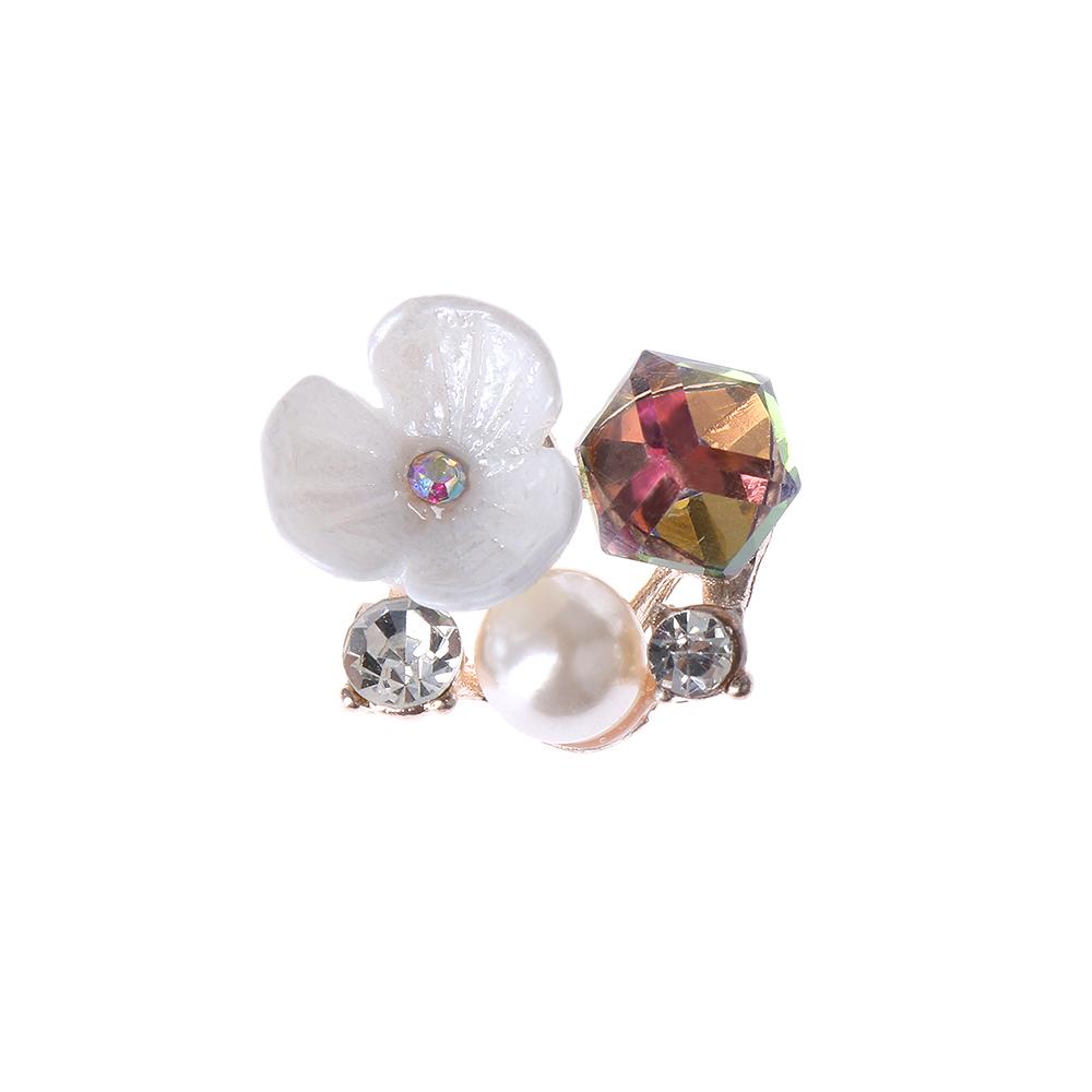 Craft Hairpin Accessories Flatback Rhinestone Button Flower Buckle Apparel Sewing Pearl Buttons