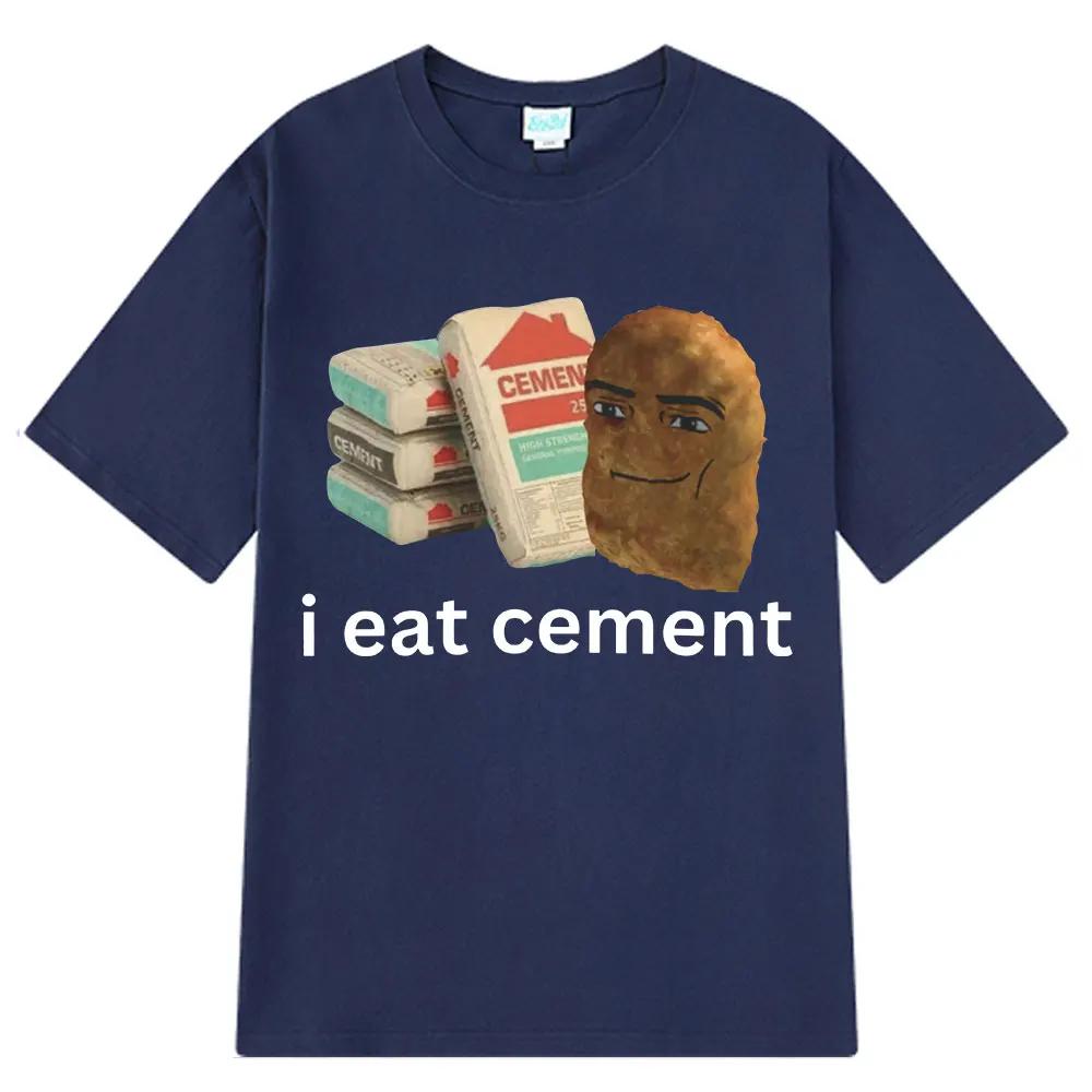ZX Tee I Eat Cement Funny Chicken Nugget Meme T-shirt  Women  Casual Oversized T-shirts Harajuku Oversized T Shirts Streetwear